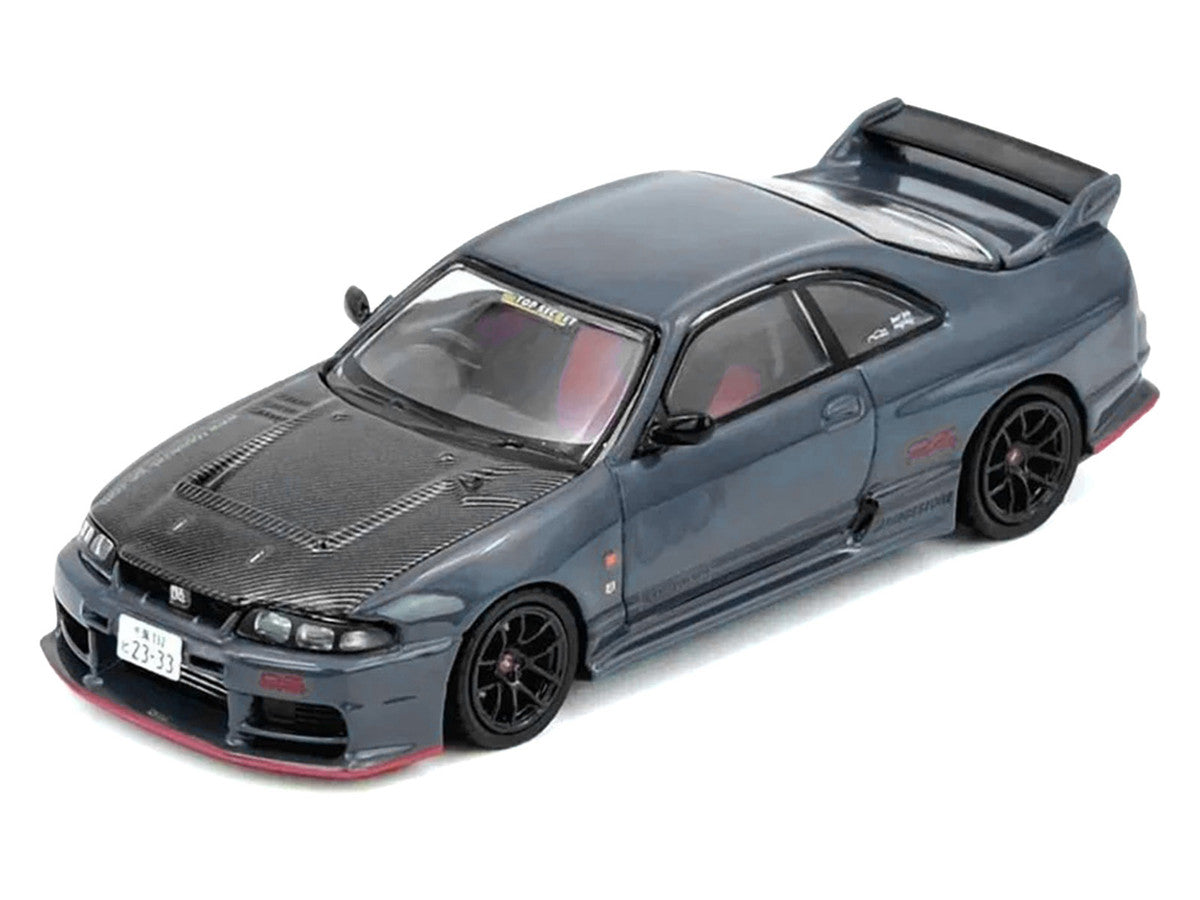 Nissan Top Secret Skyline GT-R (BCNR33) RHD (Right Hand Drive) Stealth Gray with Carbon Hood "Tokyo Auto Salon Hong Kong 2025 Event Edition" 1/64 Diecast Model Car by Inno Models LuxuryLifeWay Online Store