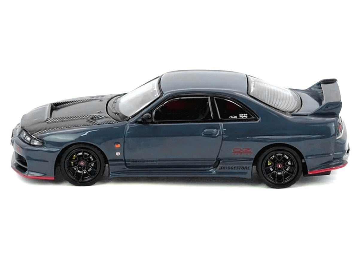 Nissan Top Secret Skyline GT-R (BCNR33) RHD (Right Hand Drive) Stealth Gray with Carbon Hood "Tokyo Auto Salon Hong Kong 2025 Event Edition" 1/64 Diecast Model Car by Inno Models LuxuryLifeWay Online Store