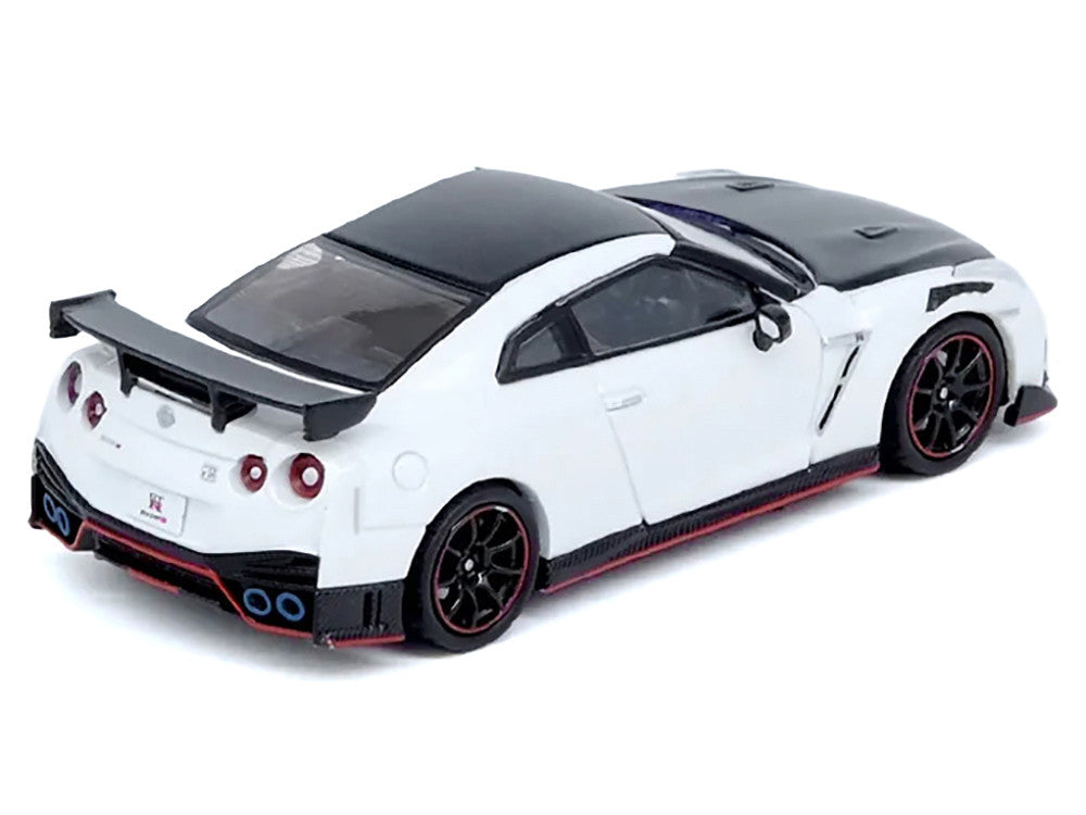 Nissan GT-R (R35) Nismo RHD (Right Hand Drive) White with Carbon Hood and Top 1/64 Diecast Model Car by Inno Models LuxuryLifeWay Online Store