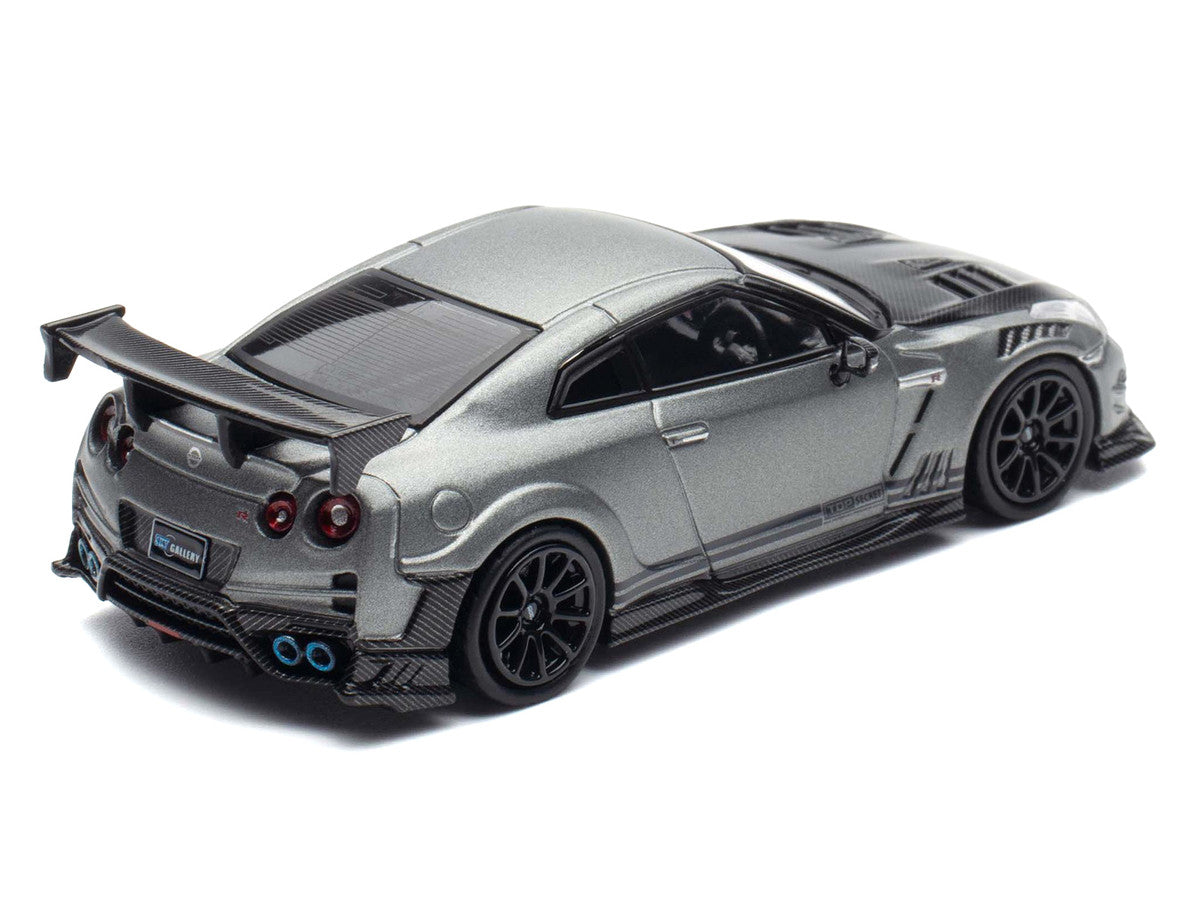 Nissan GT-R (R35) "Top Secret" RHD (Right Hand Drive) Gray Metallic with Carbon Hood "IAM Bangkok 2025 Event Edition" 1/64 Diecast Model Car by Inno Models LuxuryLifeWay Online Store