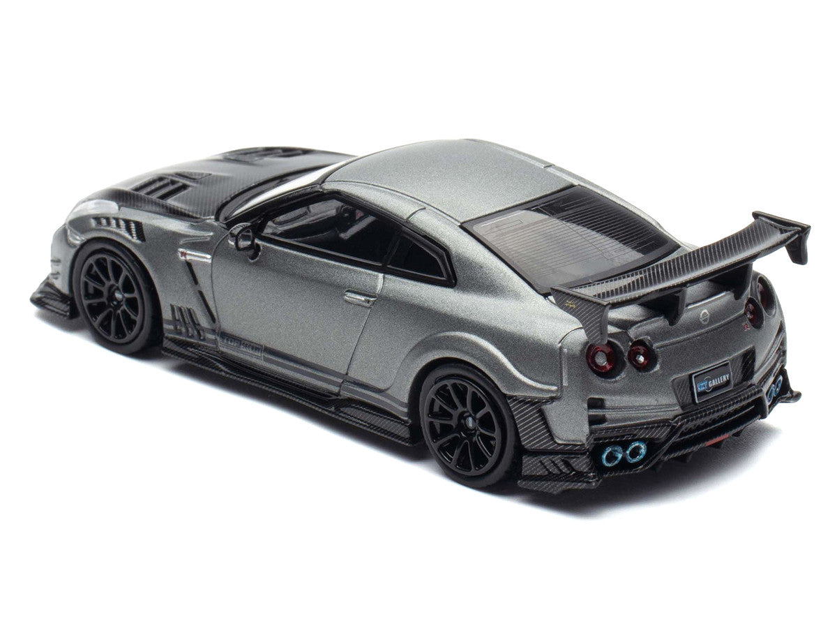 Nissan GT-R (R35) "Top Secret" RHD (Right Hand Drive) Gray Metallic with Carbon Hood "IAM Bangkok 2025 Event Edition" 1/64 Diecast Model Car by Inno Models LuxuryLifeWay Online Store