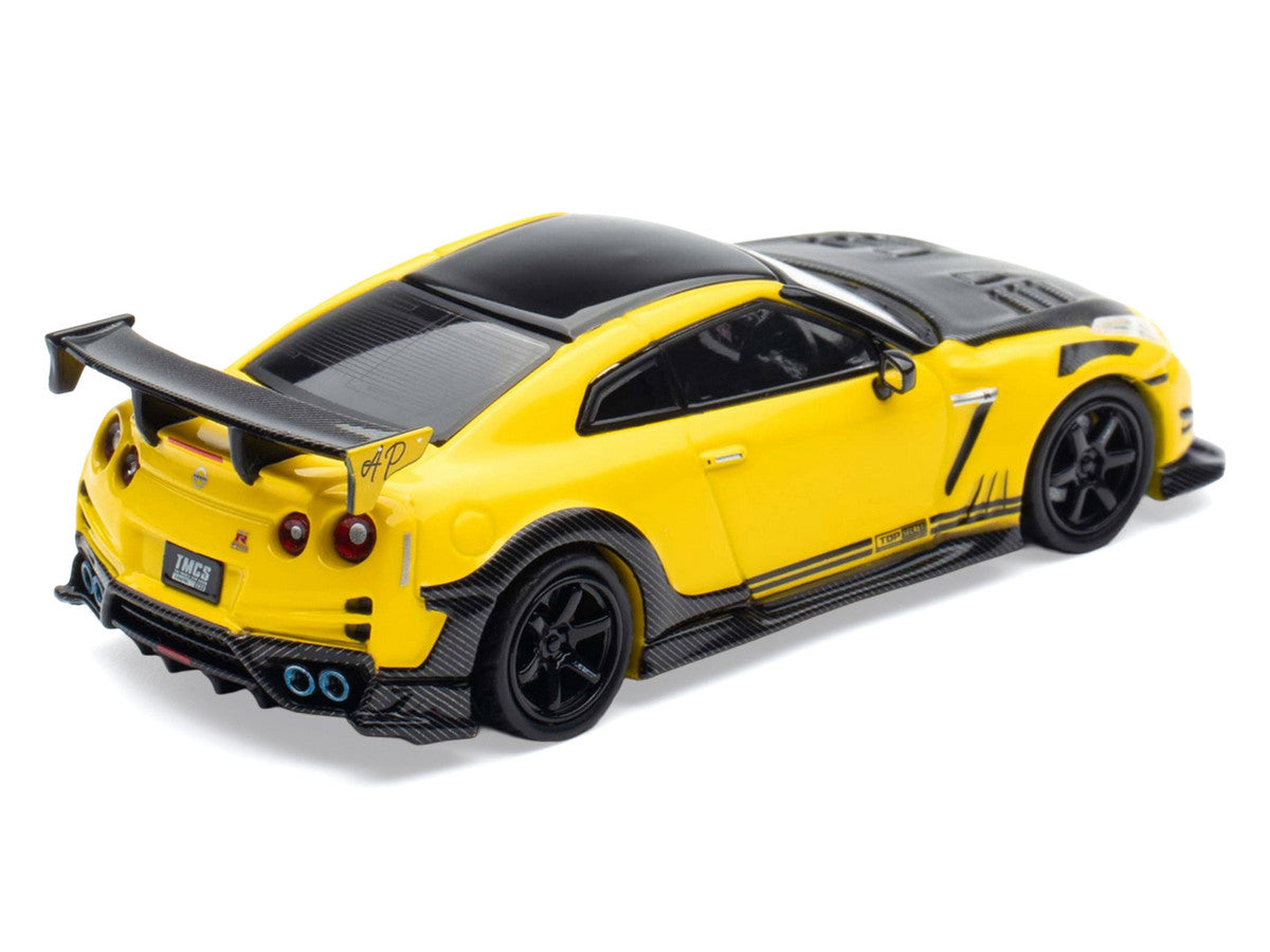 Nissan GT-R (R35) RHD (Right Hand Drive) Yellow with Carbon Hood and Black Top "The Model Car Show Singapore 2025 Event Edition" 1/64 Diecast Model Car by Inno Models LuxuryLifeWay Online Store