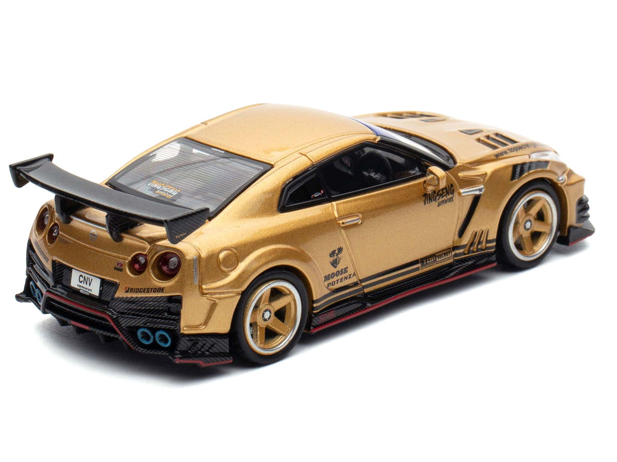 Nissan GT-R (R35) Top Secret Thailand RHD (Right Hand Drive) Gold Metallic "Thailand Diecast Expo 2025 Event Edition" 1/64 Diecast Model Car by Inno Models LuxuryLifeWay Online Store