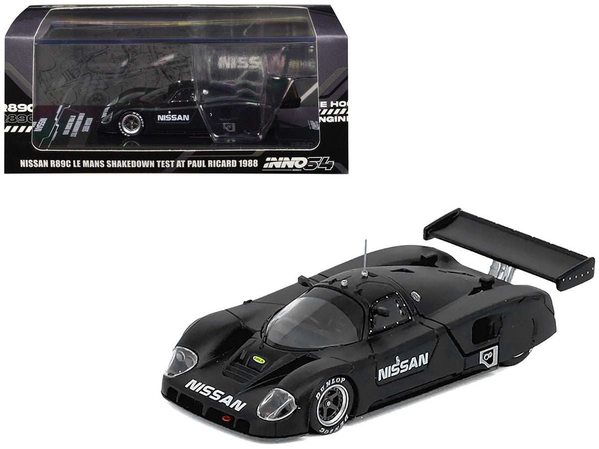 Nissan R89C Matt Black "Le Mans Shakedown Test at Paul Ricard 1988" 1/64 Diecast Model Car by Inno Models LuxuryLifeWay Online Store