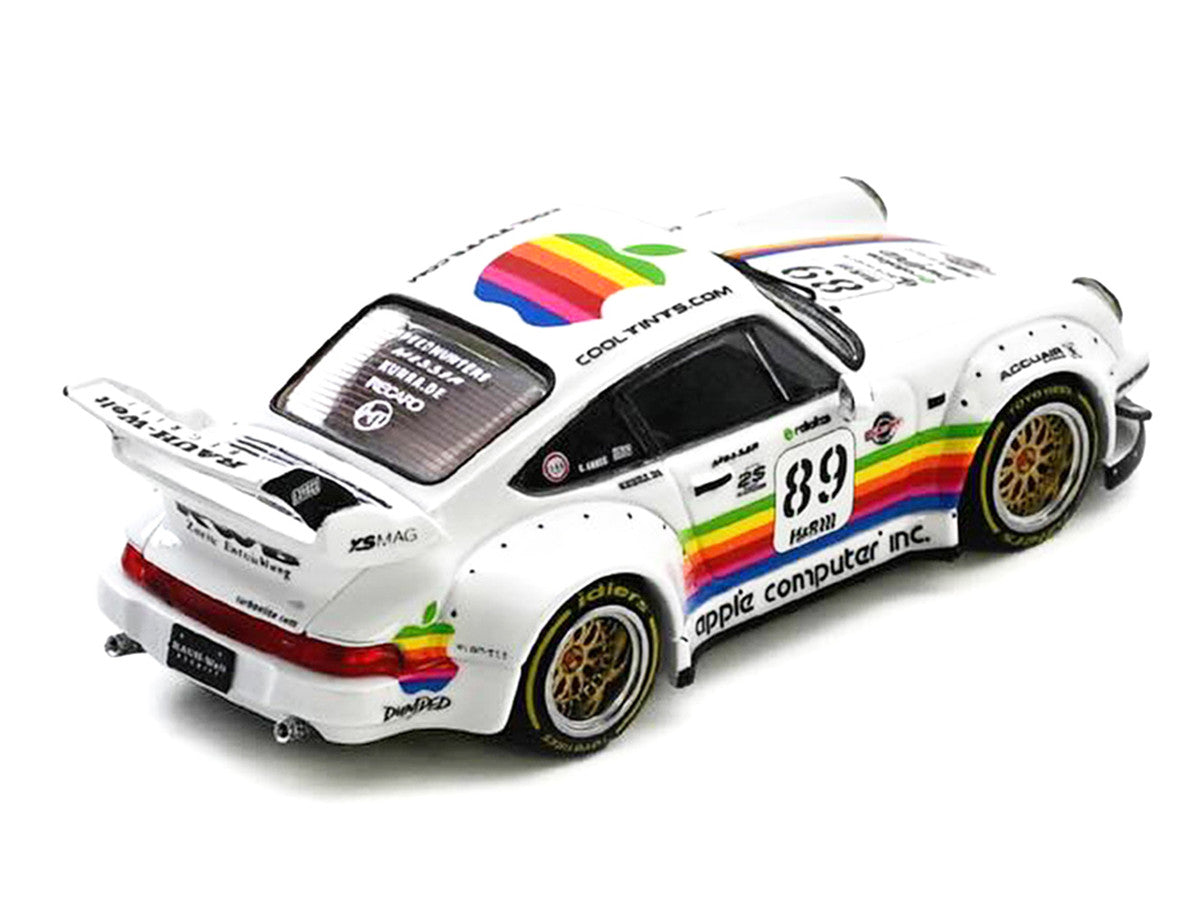 RWB 930 #89 "Apple Livery" White with Stripes 1/64 Diecast Model Car by Inno Models LuxuryLifeWay Online Store