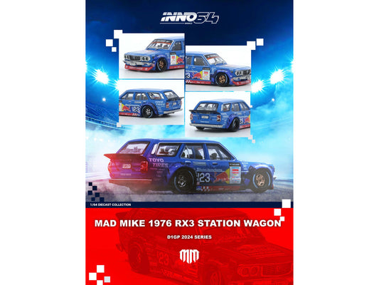 1976 Mazda RX3 Station Wagon RHD (Right Hand Drive) #12 "Mad" Mike Whiddett "D1 Grand Prix" (2024) 1/64 Diecast Model Car by Inno Models LuxuryLifeWay Online Store
