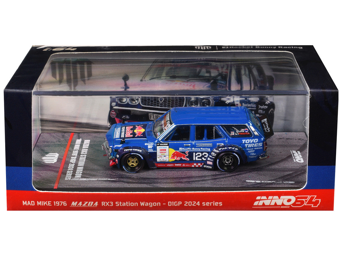 1976 Mazda RX3 Station Wagon RHD (Right Hand Drive) #12 "Mad" Mike Whiddett "D1 Grand Prix" (2024) 1/64 Diecast Model Car by Inno Models LuxuryLifeWay Online Store
