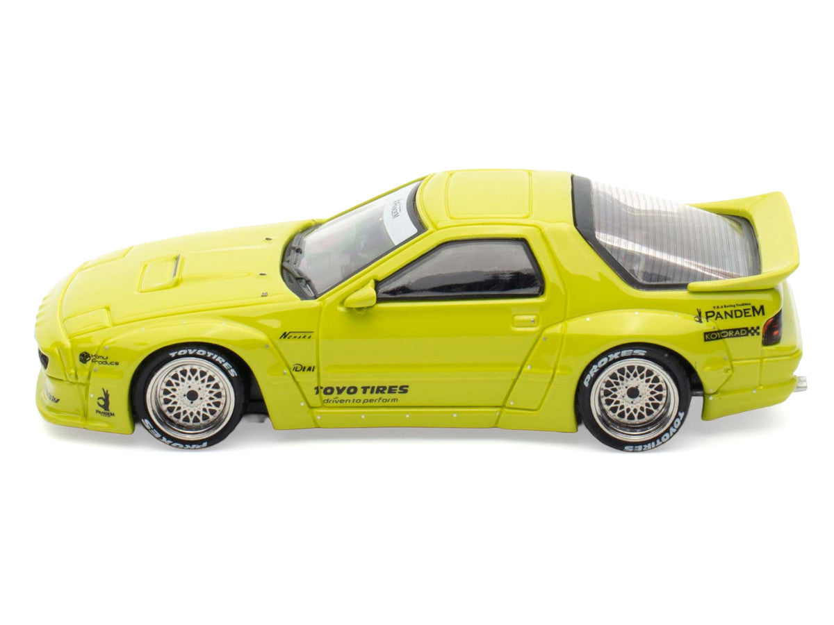 Mazda RX-7 (FC3S) "Pandem Aero" RHD (Right Hand Drive) Lime Green "The Model Car Show Malaysia 2025 Event Edition" 1/64 Diecast Model Car by Inno Models LuxuryLifeWay Online Store