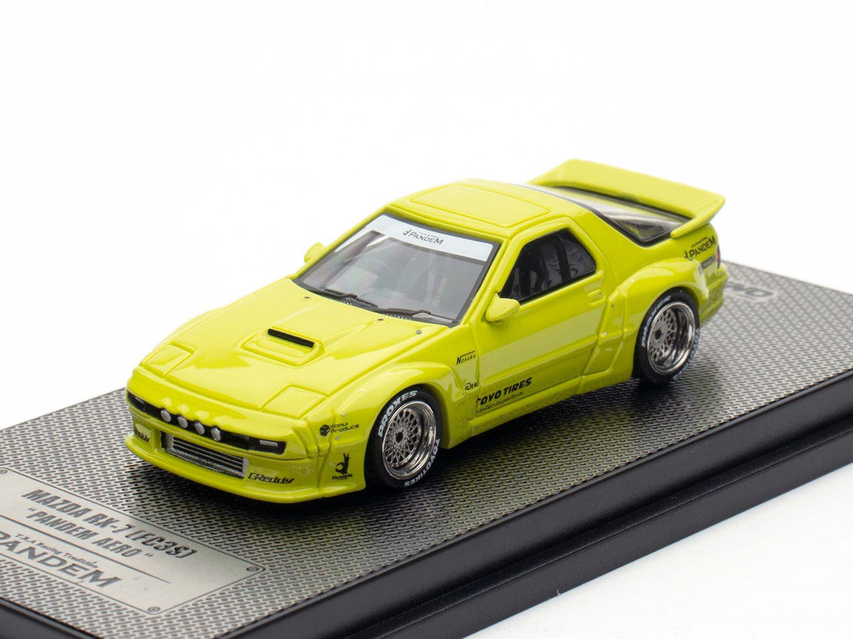 Mazda RX-7 (FC3S) "Pandem Aero" RHD (Right Hand Drive) Lime Green "The Model Car Show Malaysia 2025 Event Edition" 1/64 Diecast Model Car by Inno Models LuxuryLifeWay Online Store