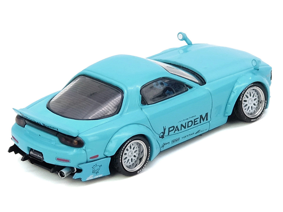 Mazda RX-7 (FD3S) RHD (Right Hand Drive) "Pandem Rocket Bunny" Light Blue 1/64 Diecast Model Car by Inno Models LuxuryLifeWay Online Store