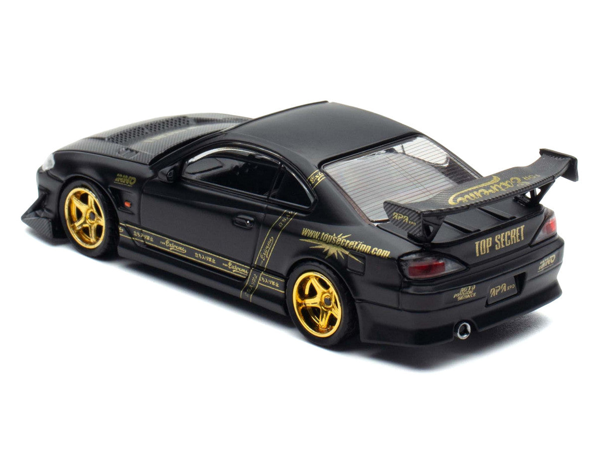 Nissan "Top Secret" Silvia (S15) RHD (Right Hand Drive) Matt Black with Carbon Hood "APA XPO 2025 Event Edition VIP Ticket Bundle" 1/64 Diecast Model Car by Inno Models LuxuryLifeWay Online Store
