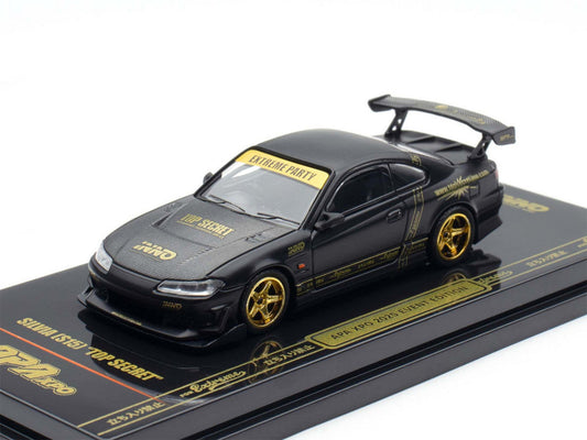Nissan "Top Secret" Silvia (S15) RHD (Right Hand Drive) Matt Black with Carbon Hood "APA XPO 2025 Event Edition VIP Ticket Bundle" 1/64 Diecast Model Car by Inno Models LuxuryLifeWay Online Store