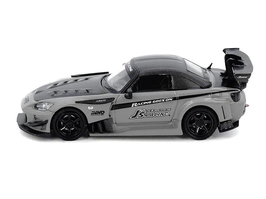 Honda S2000 RHD (Right Hand Drive) "J's Racing" Gray with Carbon Hood and Top "Hong Kong Toycar Salon 2025 Event Edition" 1/64 Diecast Model Car by Inno Models LuxuryLifeWay Online Store