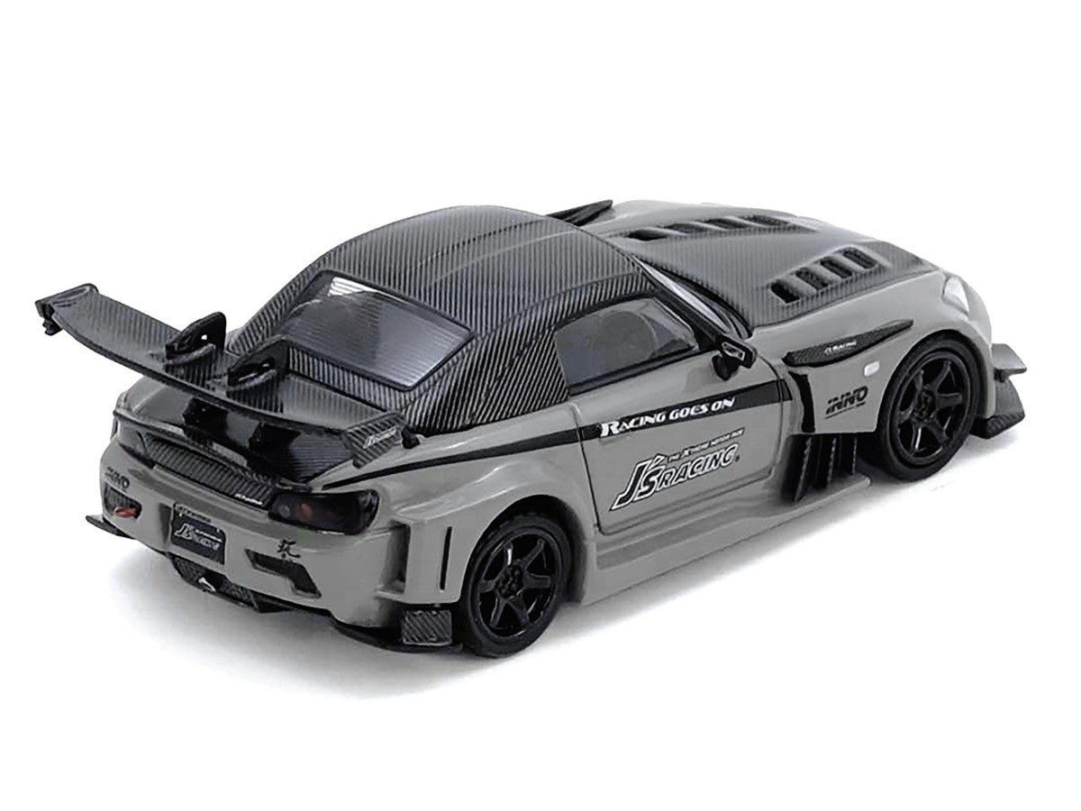 Honda S2000 RHD (Right Hand Drive) "J's Racing" Gray with Carbon Hood and Top "Hong Kong Toycar Salon 2025 Event Edition" 1/64 Diecast Model Car by Inno Models LuxuryLifeWay Online Store