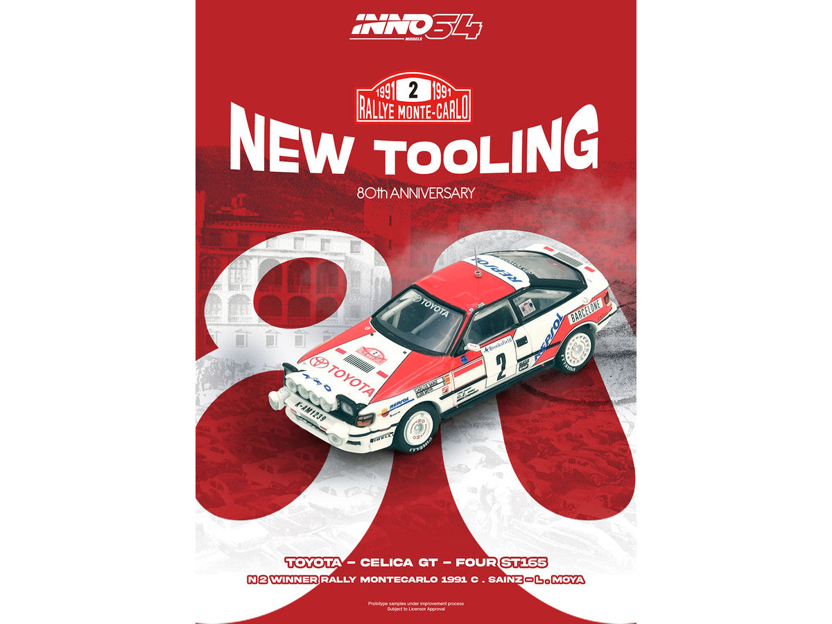 Toyota Celica GT-Four (ST165) #2 Carlos Sainz - Luis Moya Winner "Rally Monte Carlo" (1991) 1/64 Diecast Model Car by Inno Models LuxuryLifeWay Online Store