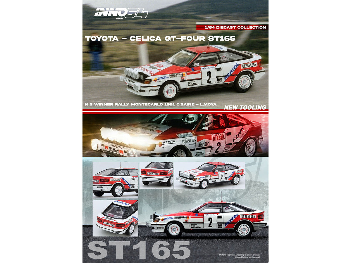 Toyota Celica GT-Four (ST165) #2 Carlos Sainz - Luis Moya Winner "Rally Monte Carlo" (1991) 1/64 Diecast Model Car by Inno Models LuxuryLifeWay Online Store