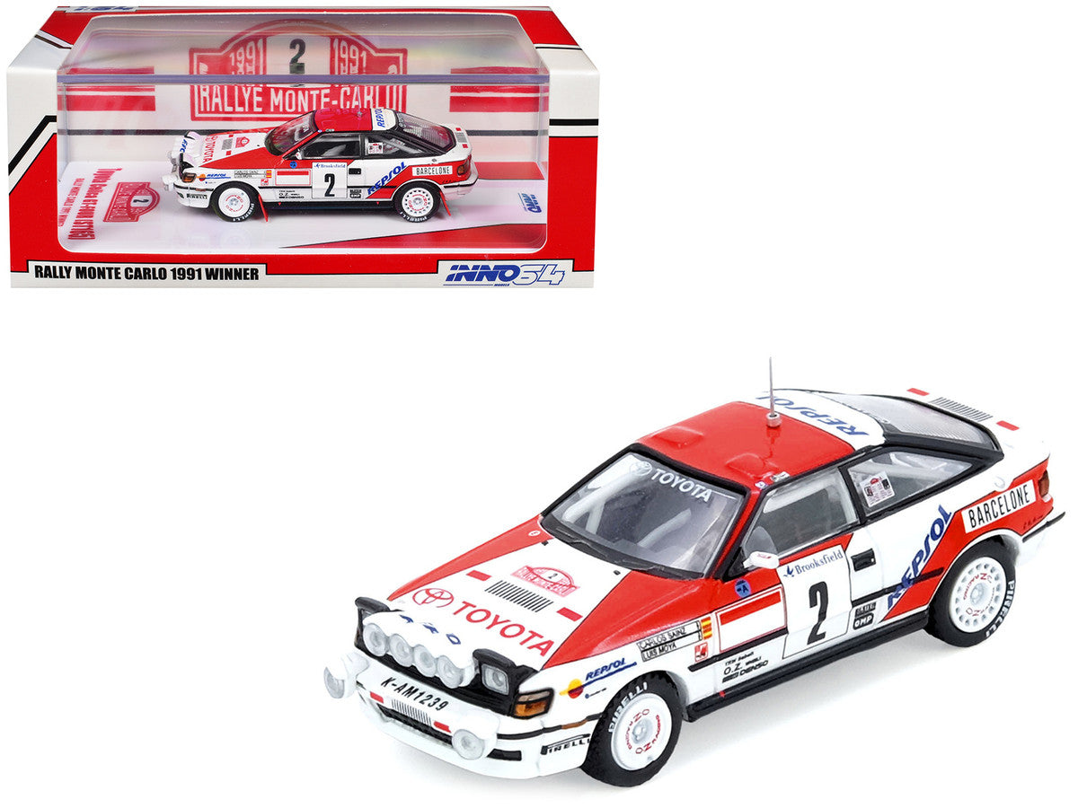 Toyota Celica GT-Four (ST165) #2 Carlos Sainz - Luis Moya Winner "Rally Monte Carlo" (1991) 1/64 Diecast Model Car by Inno Models LuxuryLifeWay Online Store
