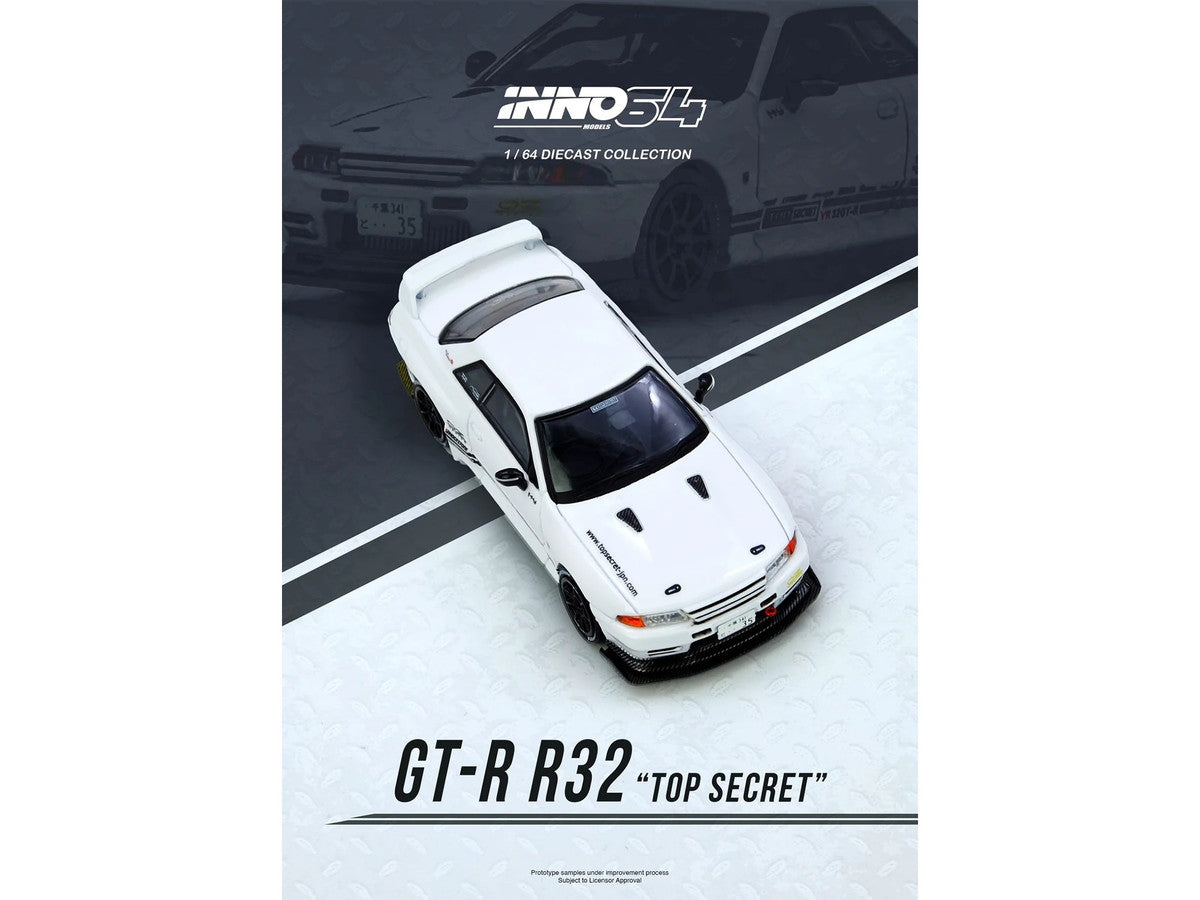 Nissan Skyline "Top Secret" (VR32) GT-R RHD (Right Hand Drive) White 1/64 Diecast Model Car by Inno Models LuxuryLifeWay Online Store