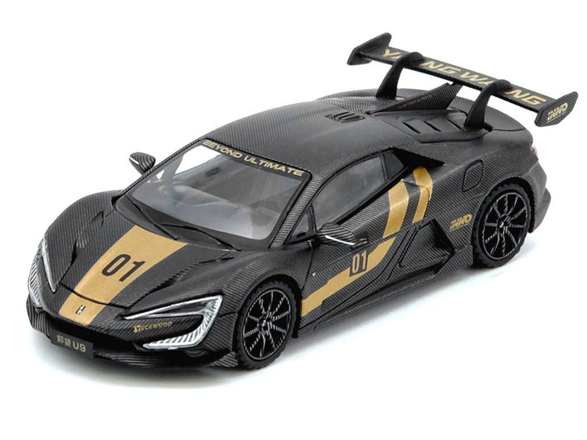 Yangwang U9 #01 Carbon Fiber with Gold Stripes "APA XPO 2025 Event Edition" 1/64 Diecast Model Car by Inno Models LuxuryLifeWay Online Store