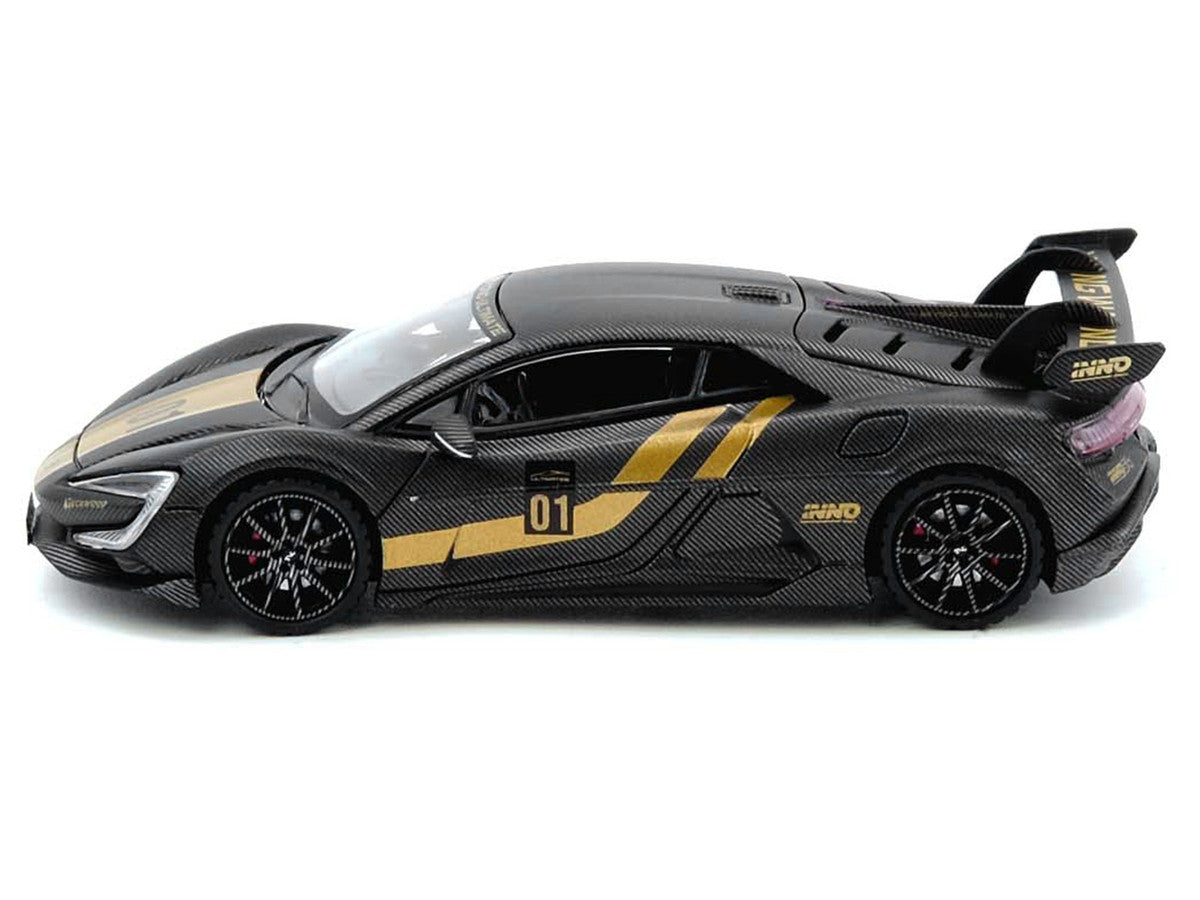Yangwang U9 #01 Carbon Fiber with Gold Stripes "APA XPO 2025 Event Edition" 1/64 Diecast Model Car by Inno Models LuxuryLifeWay Online Store