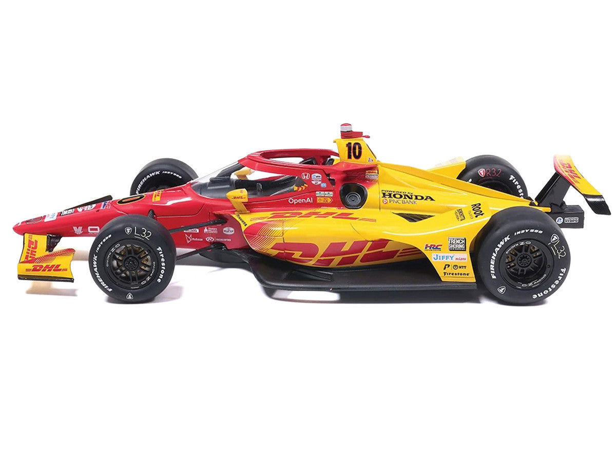 Dallara IndyCar #10 Alex Palou "DHL - Chip Ganassi Racing" Winner "Indianapolis 500" (2025) 1/18 Diecast Model Car by IXO Models LuxuryLifeWay Online Store