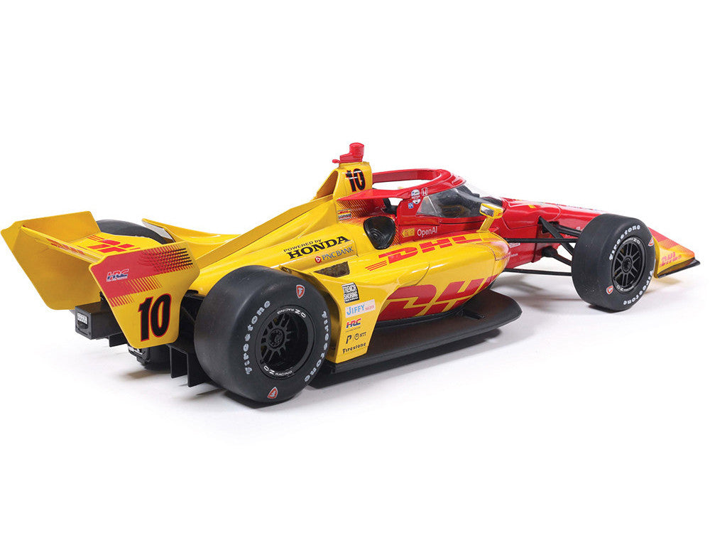 Dallara IndyCar #10 Alex Palou "DHL" Chip Ganassi Racing (Road Course Configuration) Champion "NTT IndyCar Series" (2025) 1/18 Diecast Model Car by IXO Models LuxuryLifeWay Online Store