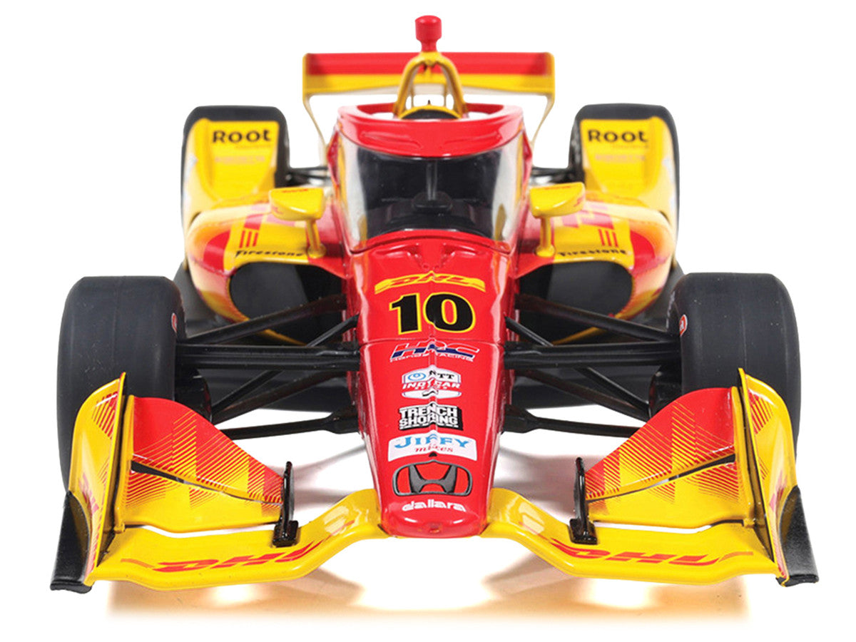 Dallara IndyCar #10 Alex Palou "DHL" Chip Ganassi Racing (Road Course Configuration) Champion "NTT IndyCar Series" (2025) 1/18 Diecast Model Car by IXO Models LuxuryLifeWay Online Store