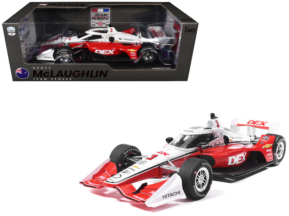 Dallara IndyCar #3 Scott McLaughlin "DEX" Team Penske (Road Course Configuration) "NTT IndyCar Series" (2026) 1/18 Diecast Model Car by IXO Models LuxuryLifeWay Online Store