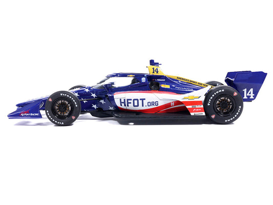 Dallara IndyCar #14 Santino Ferrucci "HFOT.Org" AJ Foyt Racing (Road Course Configuration) "NTT IndyCar Series" (2026) 1/18 Diecast Model Car by IXO Models LuxuryLifeWay Online Store