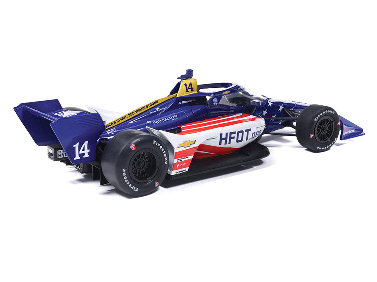 Dallara IndyCar #14 Santino Ferrucci "HFOT.Org" AJ Foyt Racing (Road Course Configuration) "NTT IndyCar Series" (2026) 1/18 Diecast Model Car by IXO Models LuxuryLifeWay Online Store