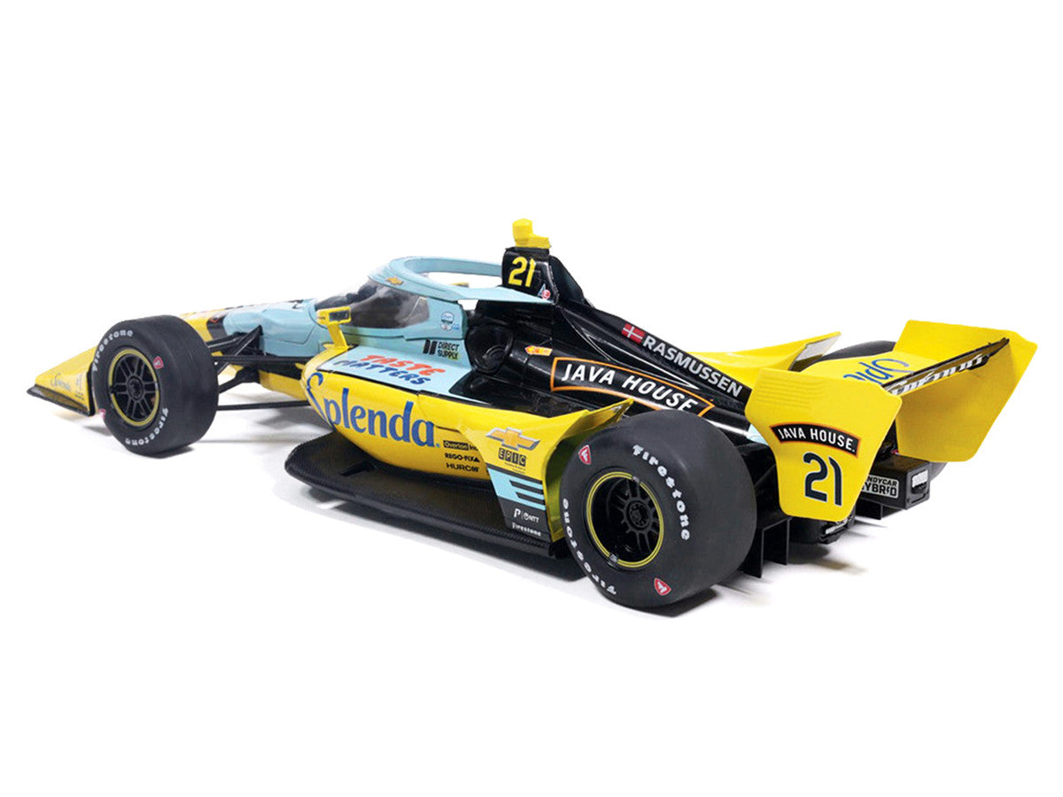 Dallara IndyCar #21 Christian Rasmussen "Splenda" Ed Carpenter Racing (Road Course Configuration) "NTT IndyCar Series" (2026) 1/18 Diecast Model Car by IXO Models LuxuryLifeWay Online Store