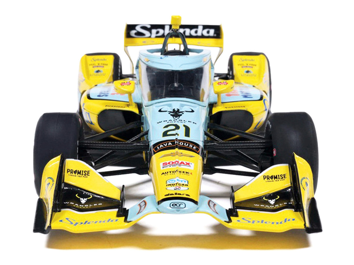 Dallara IndyCar #21 Christian Rasmussen "Splenda" Ed Carpenter Racing (Road Course Configuration) "NTT IndyCar Series" (2026) 1/18 Diecast Model Car by IXO Models LuxuryLifeWay Online Store