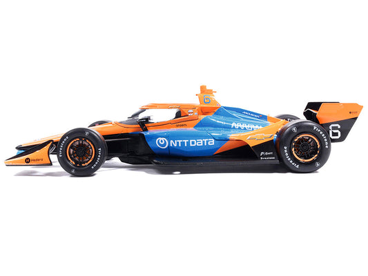 Dallara IndyCar #6 Nolan Siegel "NTT Data" Arrow McLaren (Road Course Configuration) "NTT IndyCar Series" (2026) 1/18 Diecast Model Car by IXO Models LuxuryLifeWay Online Store