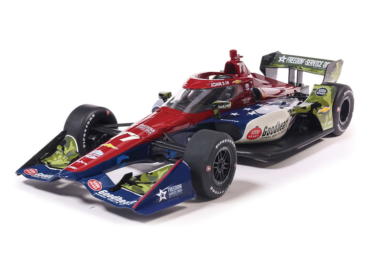 Dallara IndyCar #77 Sting Ray Robb "Goodheart Animal Health Center" Juncos Hollinger Racing (Road Course Configuration) "NTT IndyCar Series" (2026) 1/18 Diecast Model Car by IXO Models LuxuryLifeWay Online Store