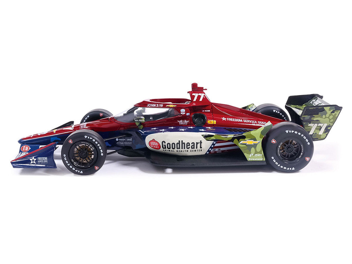 Dallara IndyCar #77 Sting Ray Robb "Goodheart Animal Health Center" Juncos Hollinger Racing (Road Course Configuration) "NTT IndyCar Series" (2026) 1/18 Diecast Model Car by IXO Models LuxuryLifeWay Online Store