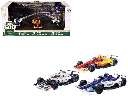 "109th Indianapolis 500" (2025) Podium Set of 3 IndyCars 1/64 Diecast Model Cars by IXO Models LuxuryLifeWay Online Store