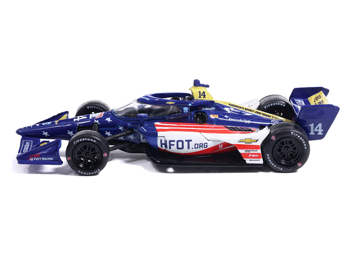 Dallara IndyCar #14 Santino Ferrucci "HFOT.Org" AJ Foyt Racing (Road Course Configuration) "NTT IndyCar Series" (2026) 1/64 Diecast Model Car by IXO Models LuxuryLifeWay Online Store