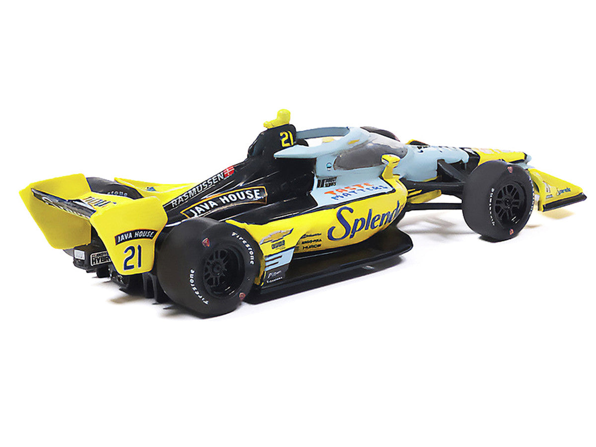 Dallara IndyCar #21 Christian Rasmussen "Splenda" Ed Carpenter Racing (Road Course Configuration) "NTT IndyCar Series" (2026) 1/64 Diecast Model by IXO Models LuxuryLifeWay Online Store