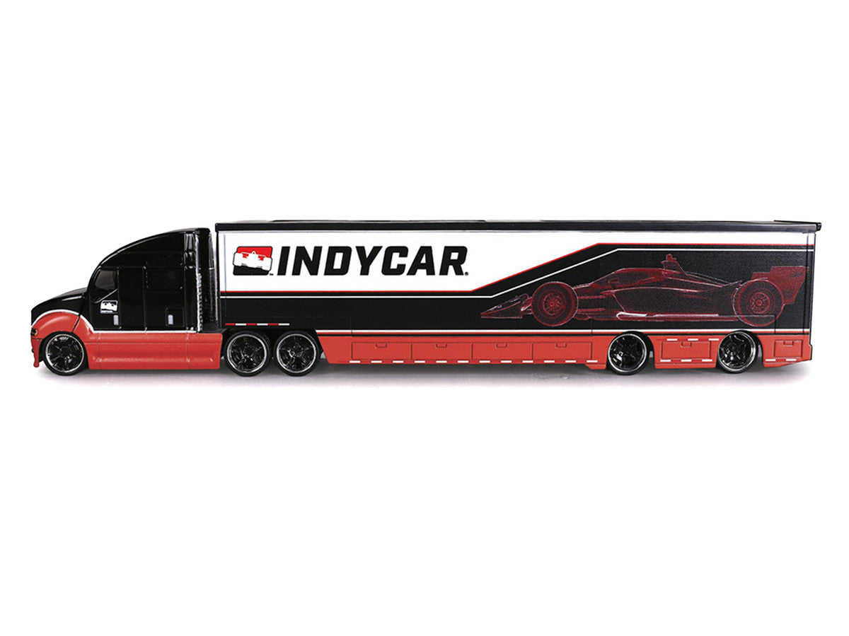 IndyCar Hauler Black and Red with Graphics 1/64 Diecast Model Car by IXO Models LuxuryLifeWay Online Store
