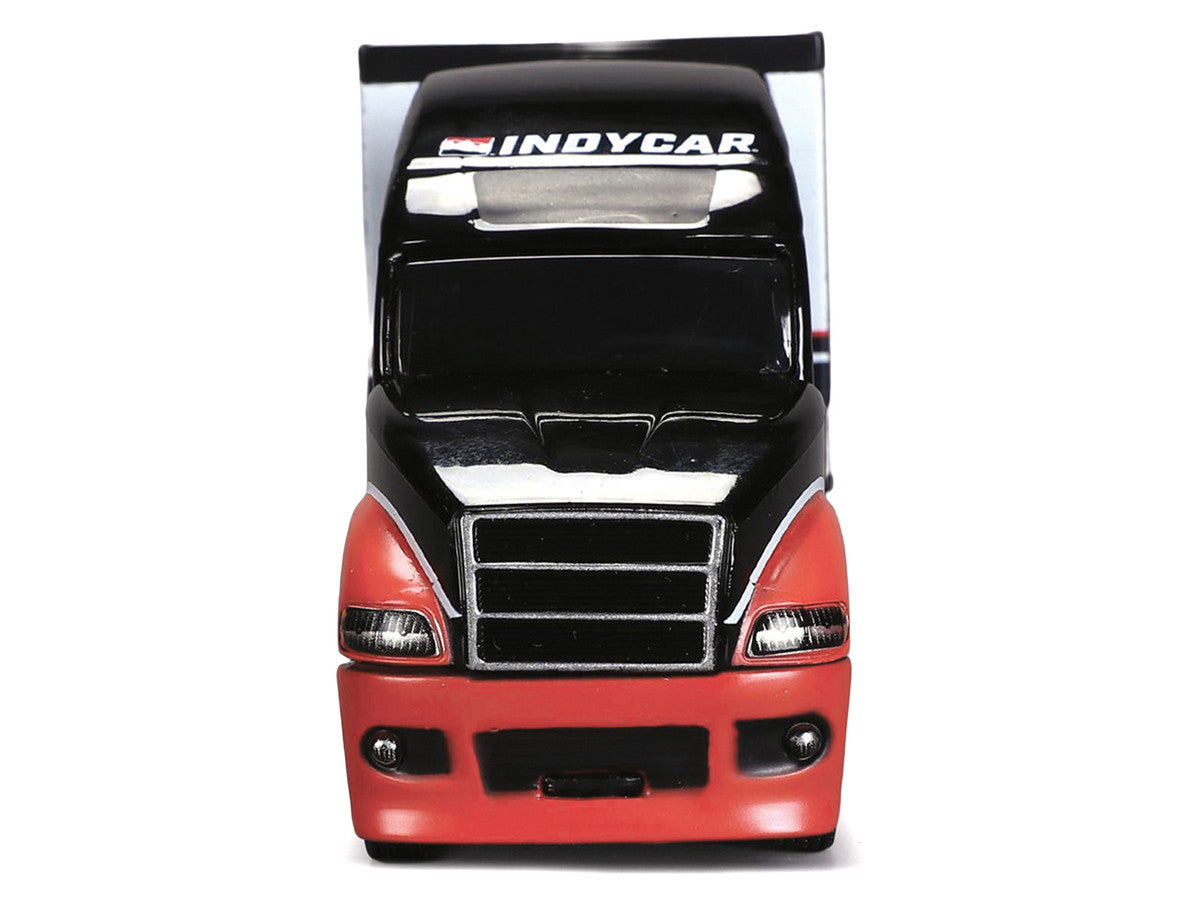 IndyCar Hauler Black and Red with Graphics 1/64 Diecast Model Car by IXO Models LuxuryLifeWay Online Store