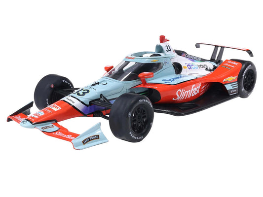 Dallara IndyCar #33 Ed Carpenter "Slim Fast" Ed Carpenter Racing (Road Course Configuration) "NTT IndyCar Series" (2026) 1/64 Diecast Model Car by IXO Models LuxuryLifeWay Online Store