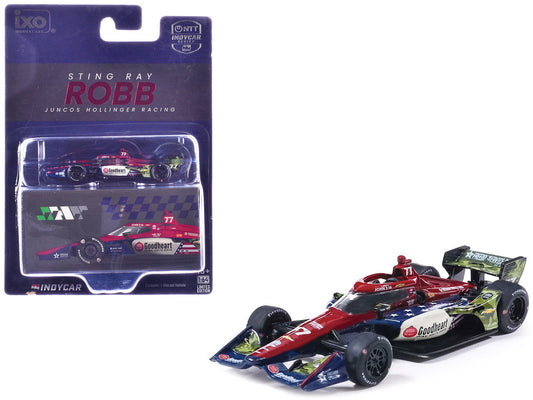 Dallara IndyCar #77 Sting Ray Robb "Goodheart Animal Health Center" Juncos Hollinger Racing (Road Course Configuration) "NTT IndyCar Series" (2026) 1/64 Diecast Model Car by IXO Models LuxuryLifeWay Online Store