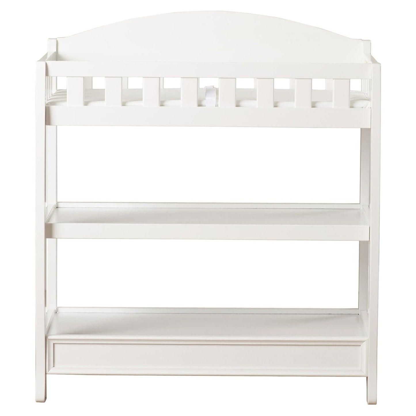 Modern White Wooden Baby Changing Table with Safety Rail Pad and Strap LuxuryLifeWay Online Store
