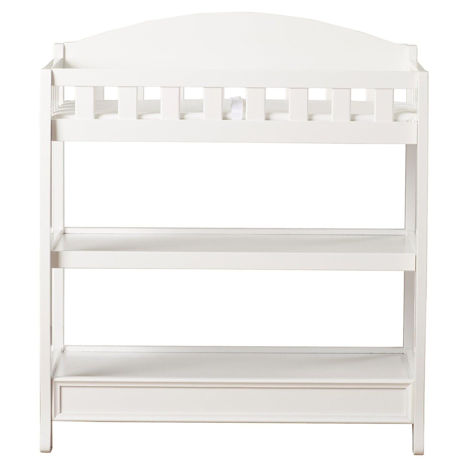 Modern White Wooden Baby Changing Table with Safety Rail Pad and Strap LuxuryLifeWay Online Store