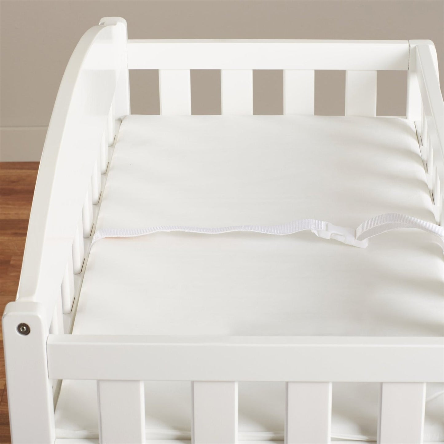 Modern White Wooden Baby Changing Table with Safety Rail Pad and Strap LuxuryLifeWay Online Store