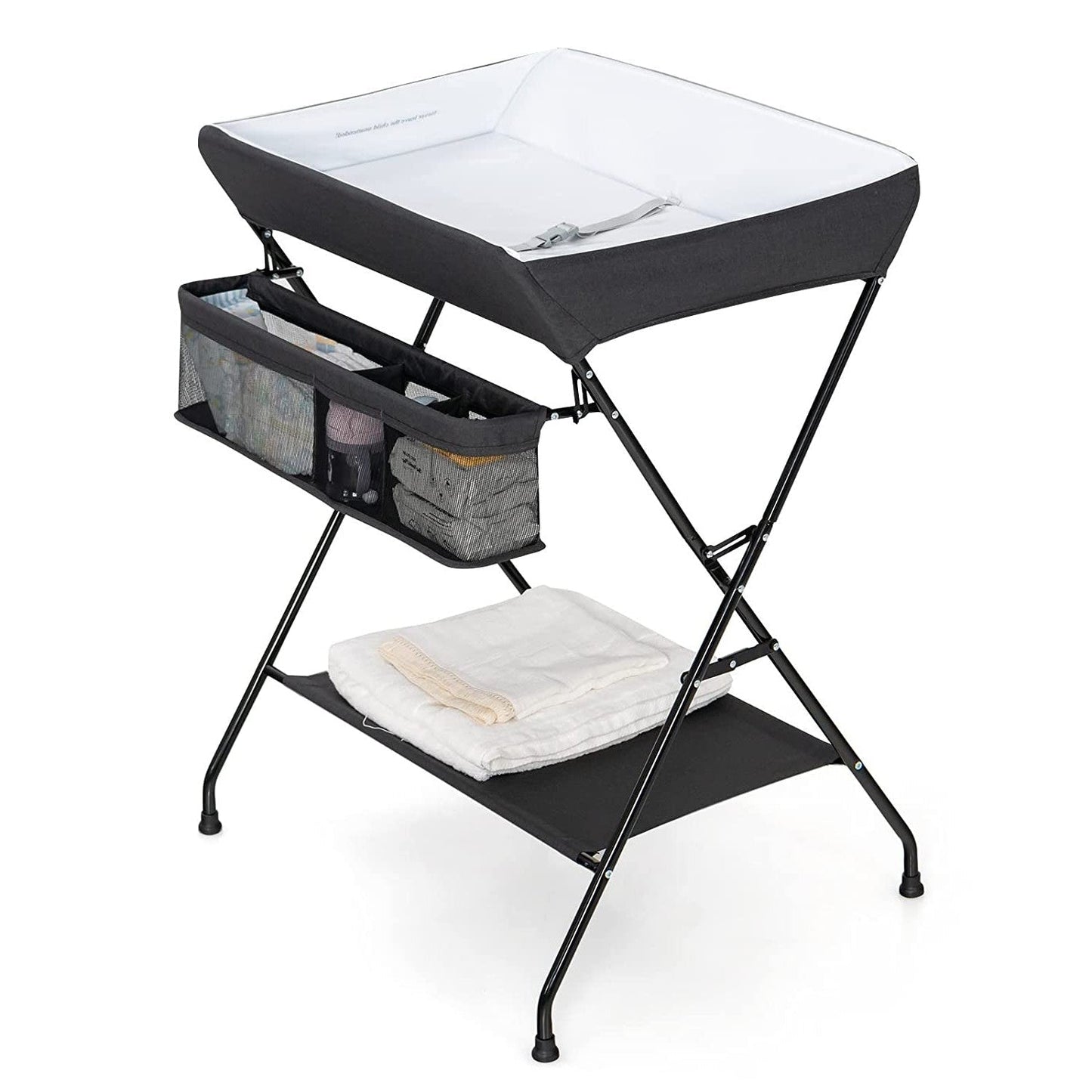 Black Folding  Wide Nursery Diaper Baby  Changing Table LuxuryLifeWay Online Store