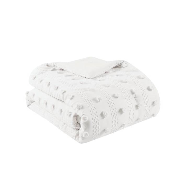 Full/Queen 3-Piece Ivory Pompom Microfiber Comforter Set LuxuryLifeWay Online Store