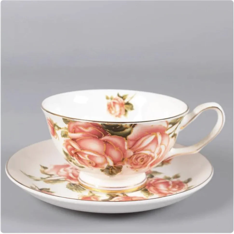 Elegant Bone China Tea & Coffee Cup with Saucer