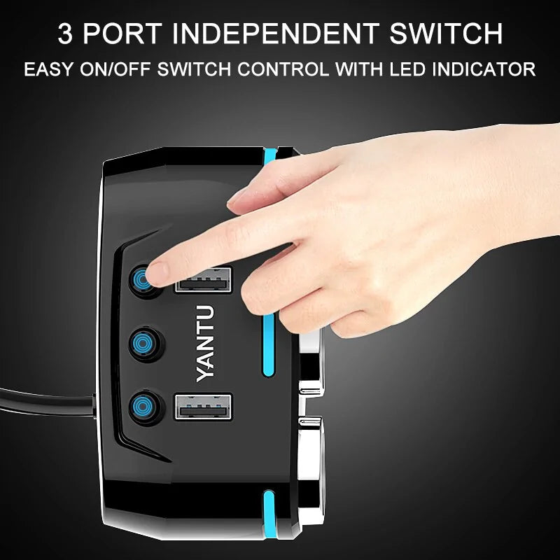 12V-24V Car splitter Cigarette Lighter Socket Plug Dual USB Charger Adapter