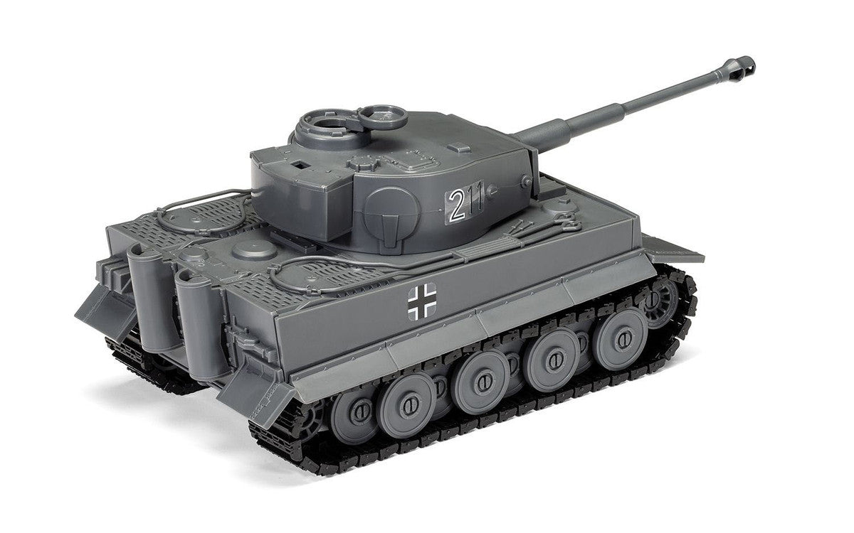 Skill 1 Model Kit Tiger I Tank "German Army" Snap Together Painted Plastic Model Tank Kit 1/35 Scale by Airfix Quickbuild LuxuryLifeWay Online Store